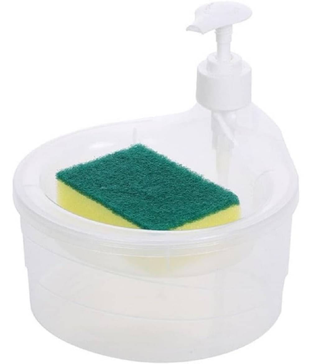     			DHS Mart Double Layer 2 in 1 Liquid soap Dispenser Dishwash Liquid Pump with Pump and Sponge Multi-Color 250 g