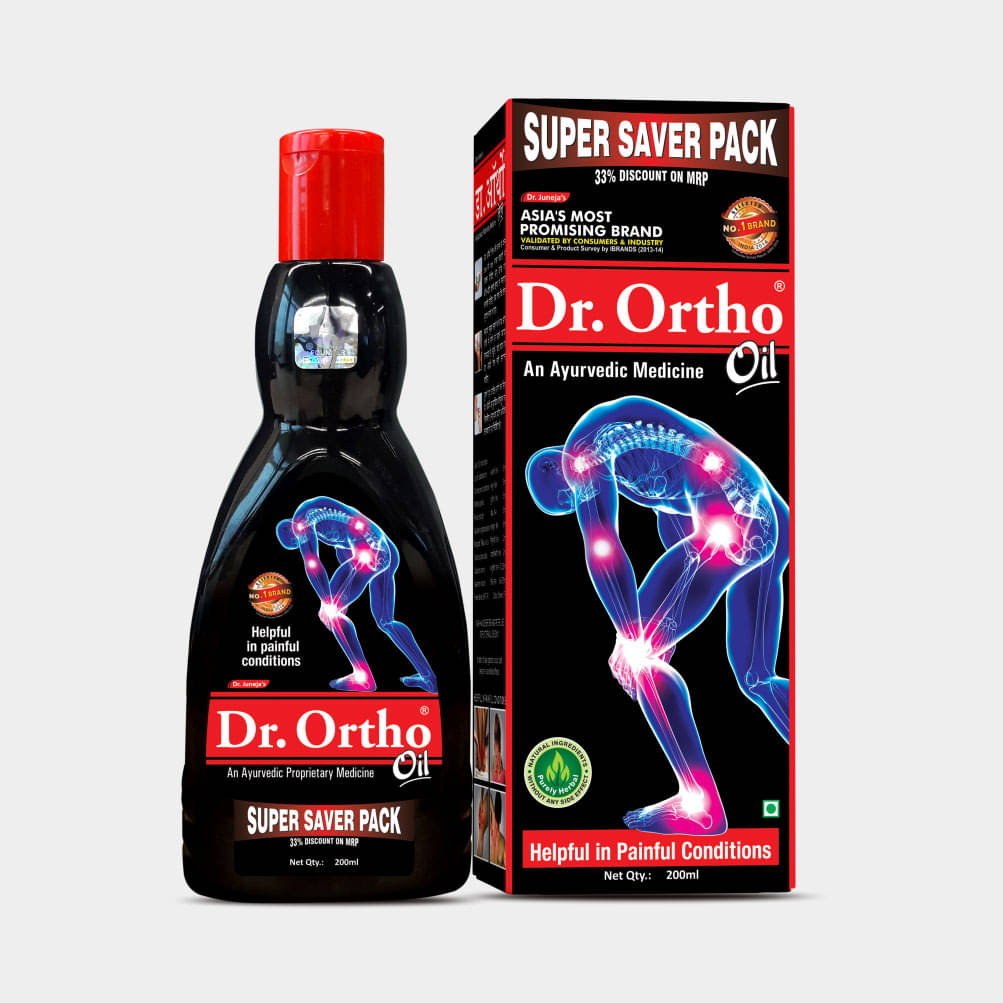 Dr.Ortho Ayurvedic Pain Relief Oil For Joints Pain, Knee & Back Pain 200Ml- Super Saver Pack Dr.Ortho Ayurvedic Pain Relief Oil For Joints Pain, Knee & Back Pain 200Ml- Super Saver Pack