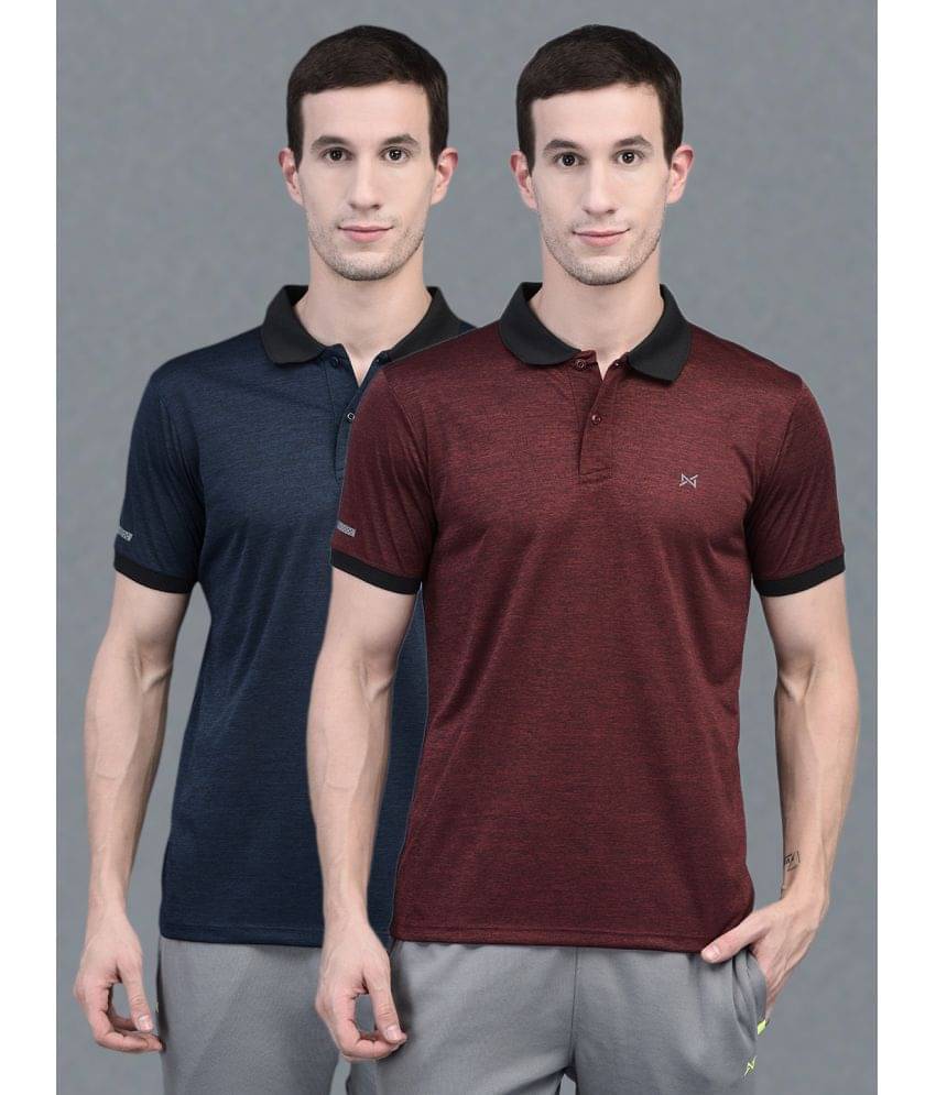 Force NXT Multi Polyester Regular Fit Men's Sports Polo T-Shirt ( Pack of 2 ) Force NXT Multi Polyester Regular Fit Men's Sports Polo T-Shirt ( Pack of 2 )