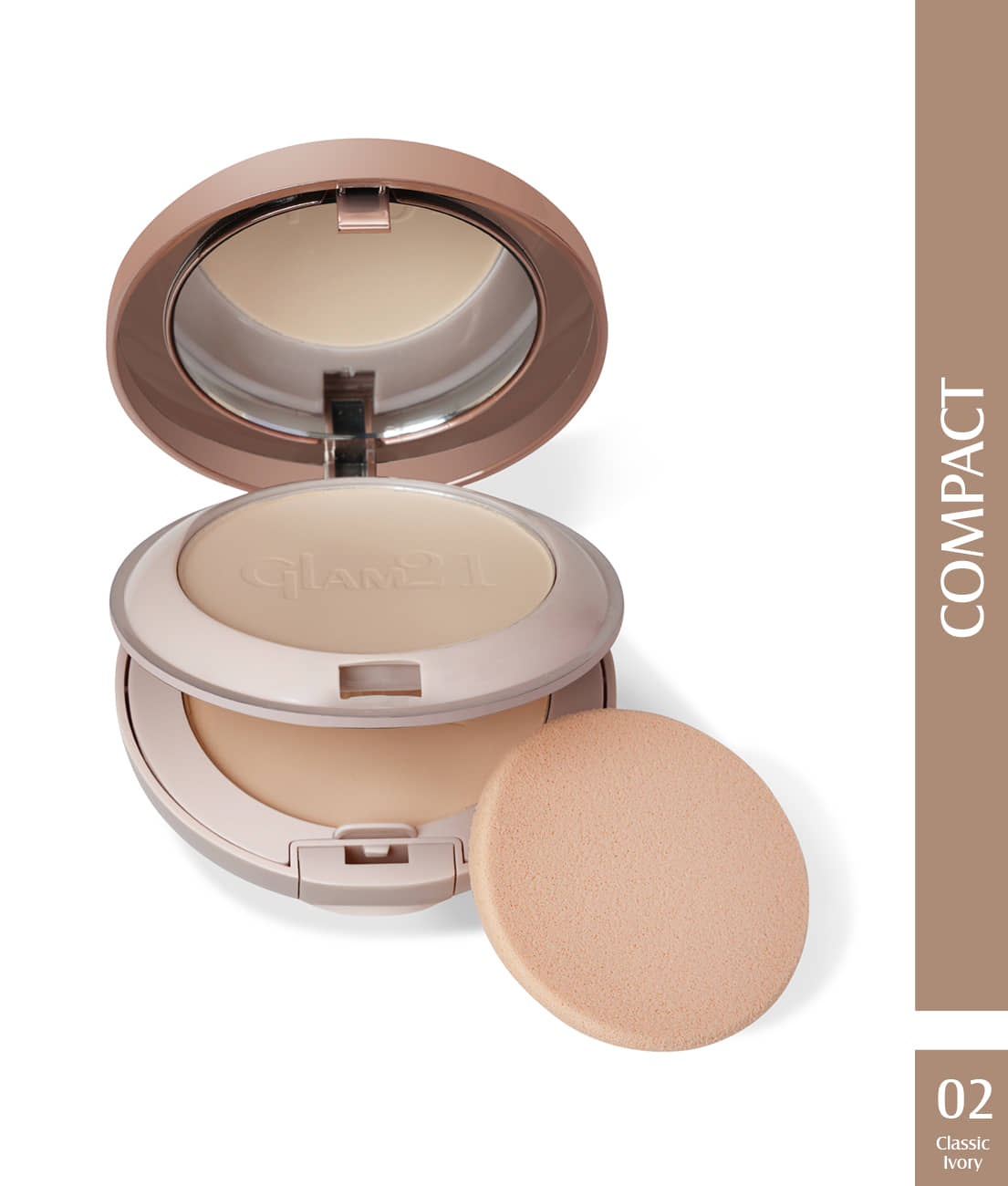 Glam21 2in1 Powder Perfect Complexion Compact with Oil Control formula Matte Finish 24g Shade-01