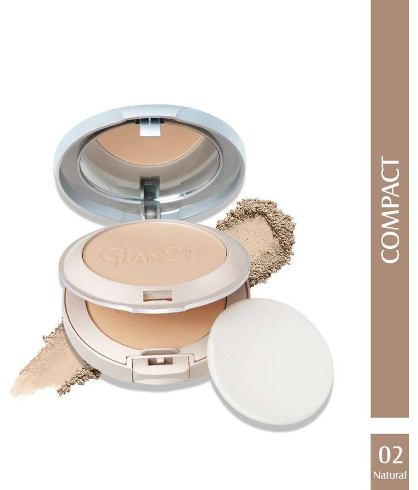     			Glam21 2in1 Compact Powder Weightless Peerless Longlasting Matte Finish Look 20g Shade-02