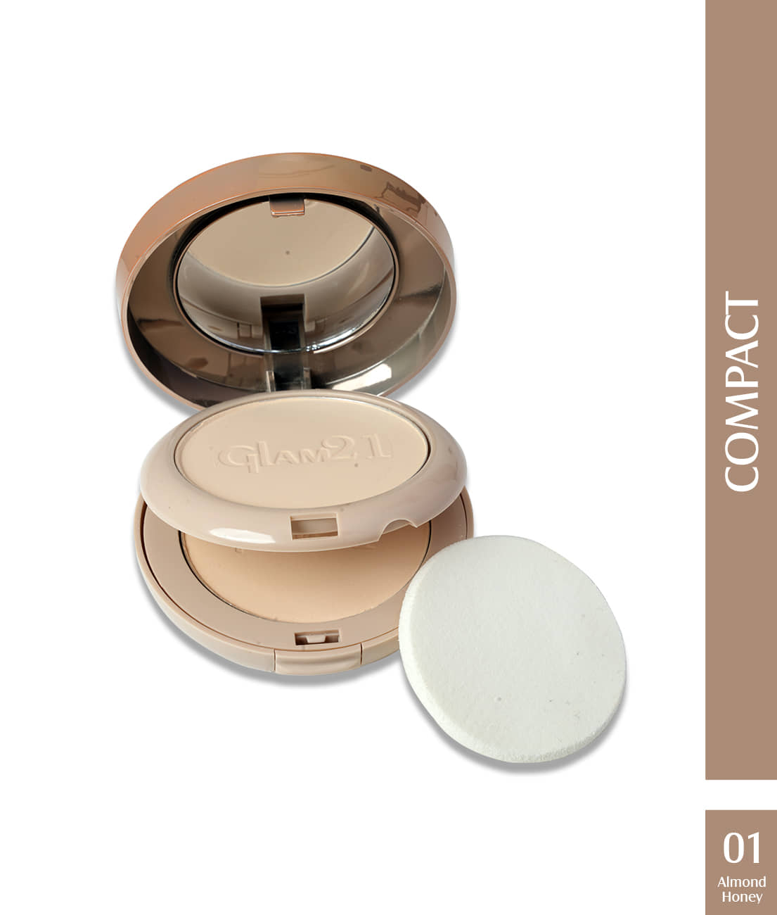 Glam21 High Definition Compact Powder 2-In-1 20G , Long-Lasting Mate Finish