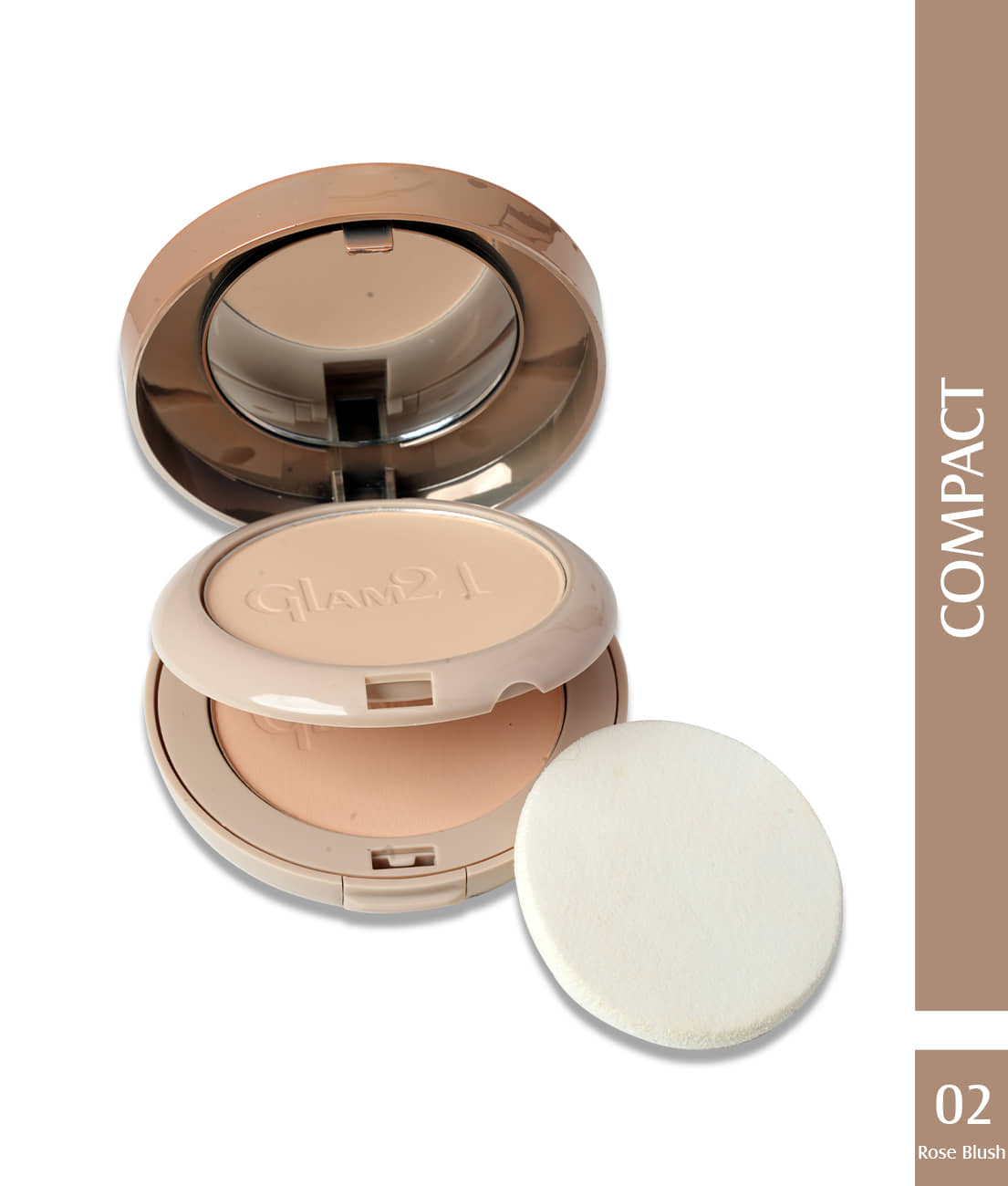 Glam21 High Definition Compact Powder 2-In-1 20G , Long-Lasting Mate Finish