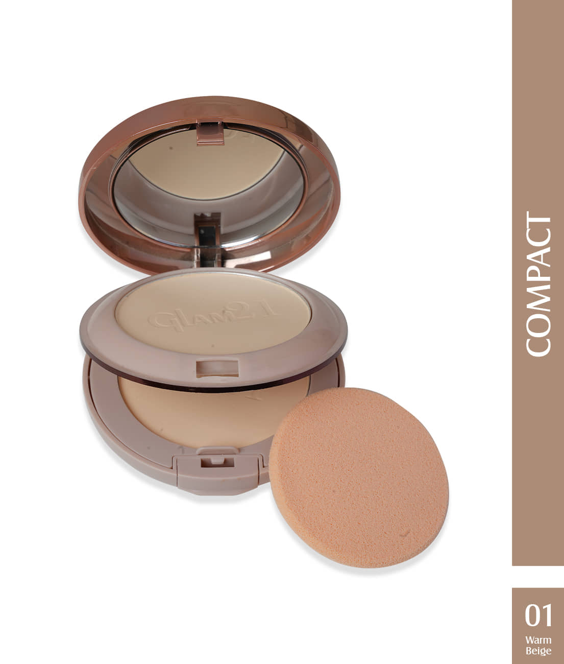 Glam21 2in1 Powder Perfect Complexion Compact with Oil Control formula Matte Finish 24g Shade-01
