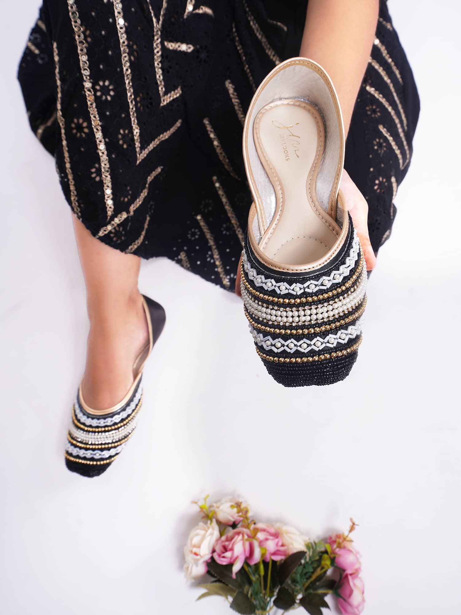 JM Looks Gold Women's Casual Ballerinas - Casual Shoes | Buy online on ZillyBuy