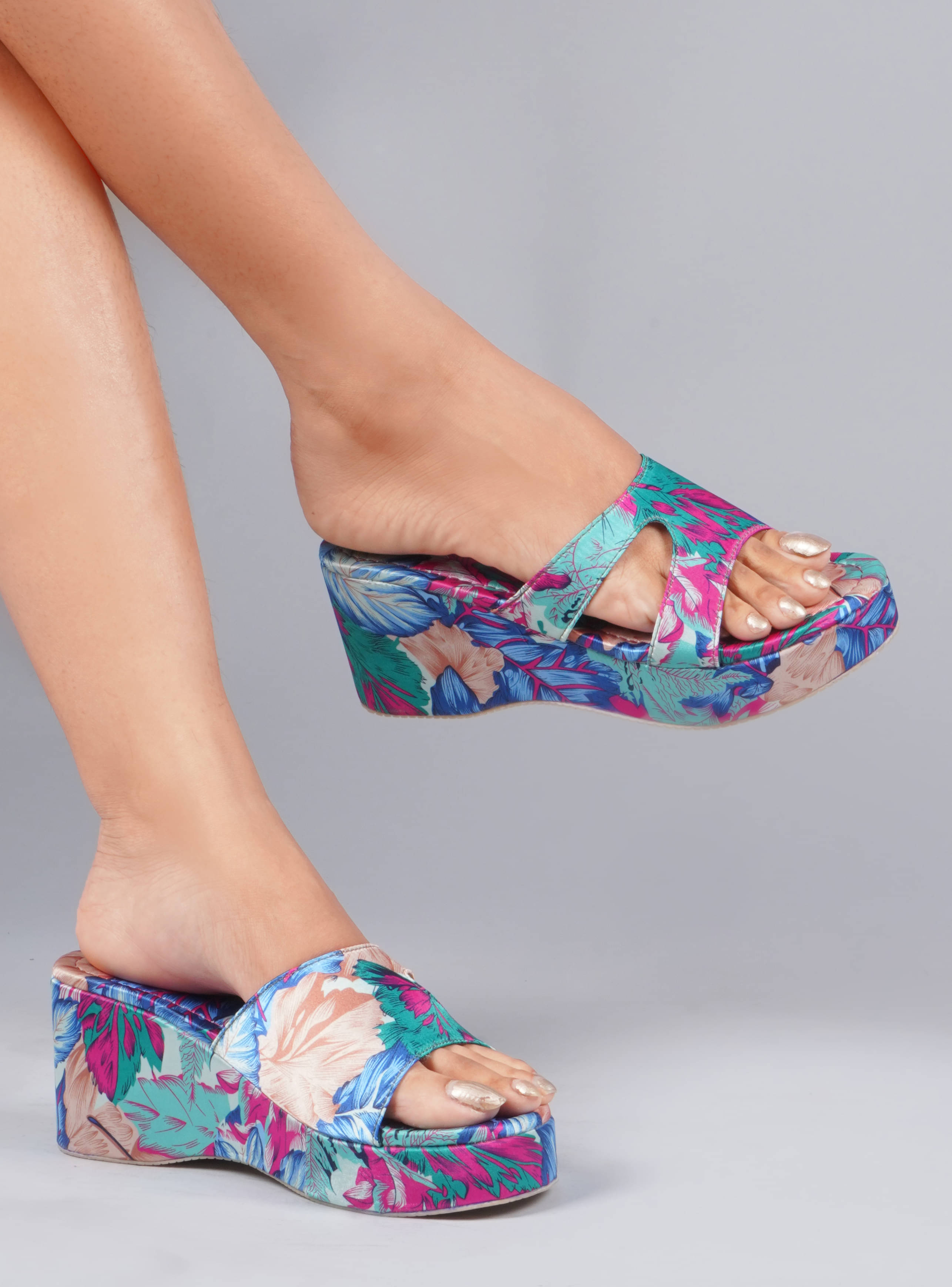     			JM Looks Blue Women's Sandal Heels