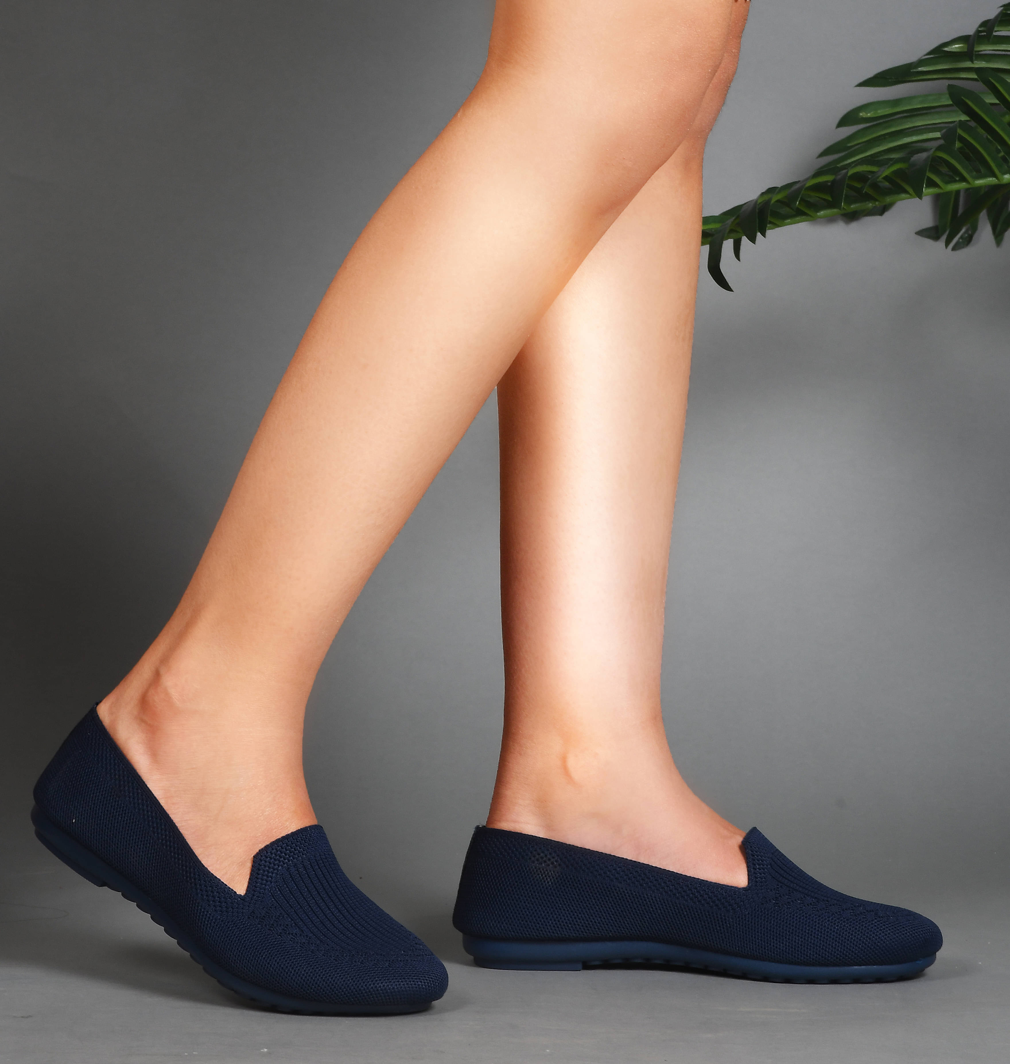     			JM Looks Navy Blue Women's Casual Ballerinas