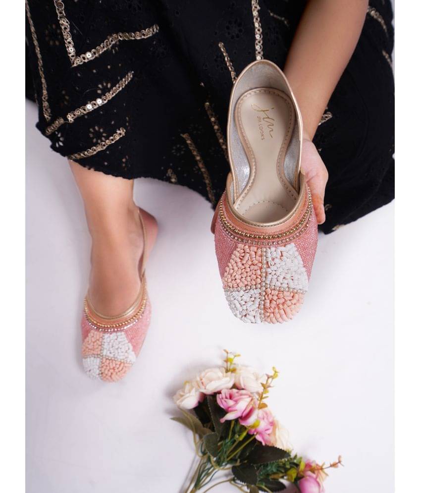     			JM Looks Peach Women's Casual Ballerinas