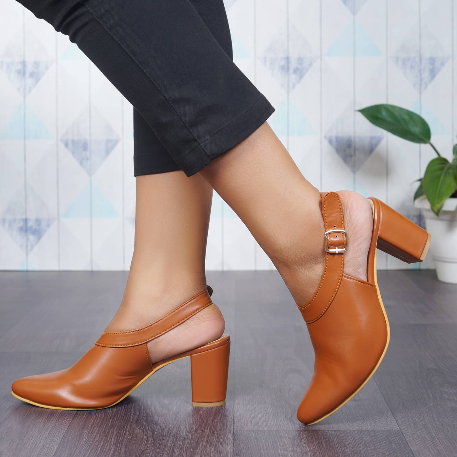     			JM Looks Tan Women's Sandal Heels