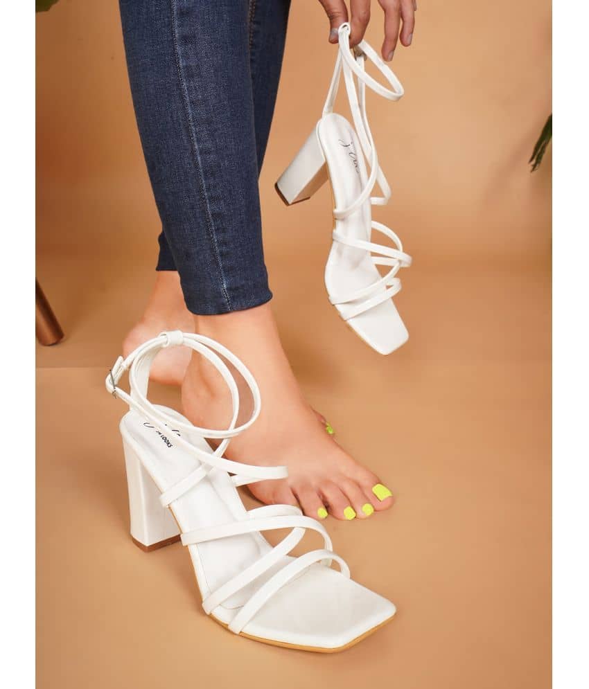 JM Looks Beige Women's Sandal Heels - Heels | Buy online on ZillyBuy