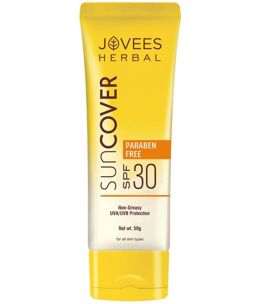 Jovees Herbal Sandalwood Natural Sun Cover SPF 30 UVA/UVB Protection, 50gm (Pack of 1)