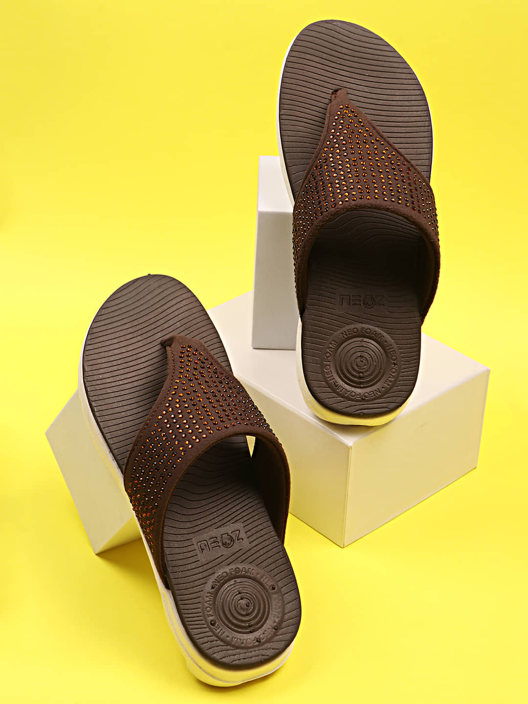 Neoz Brown Women's Flip Flop