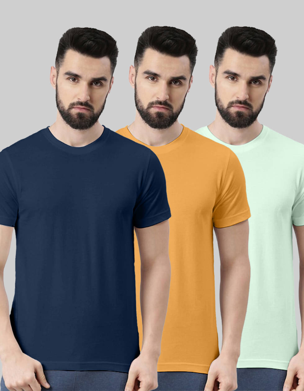     			Veirdo Pack of 3 100% Cotton Regular Fit Men's T-Shirt ( Green )