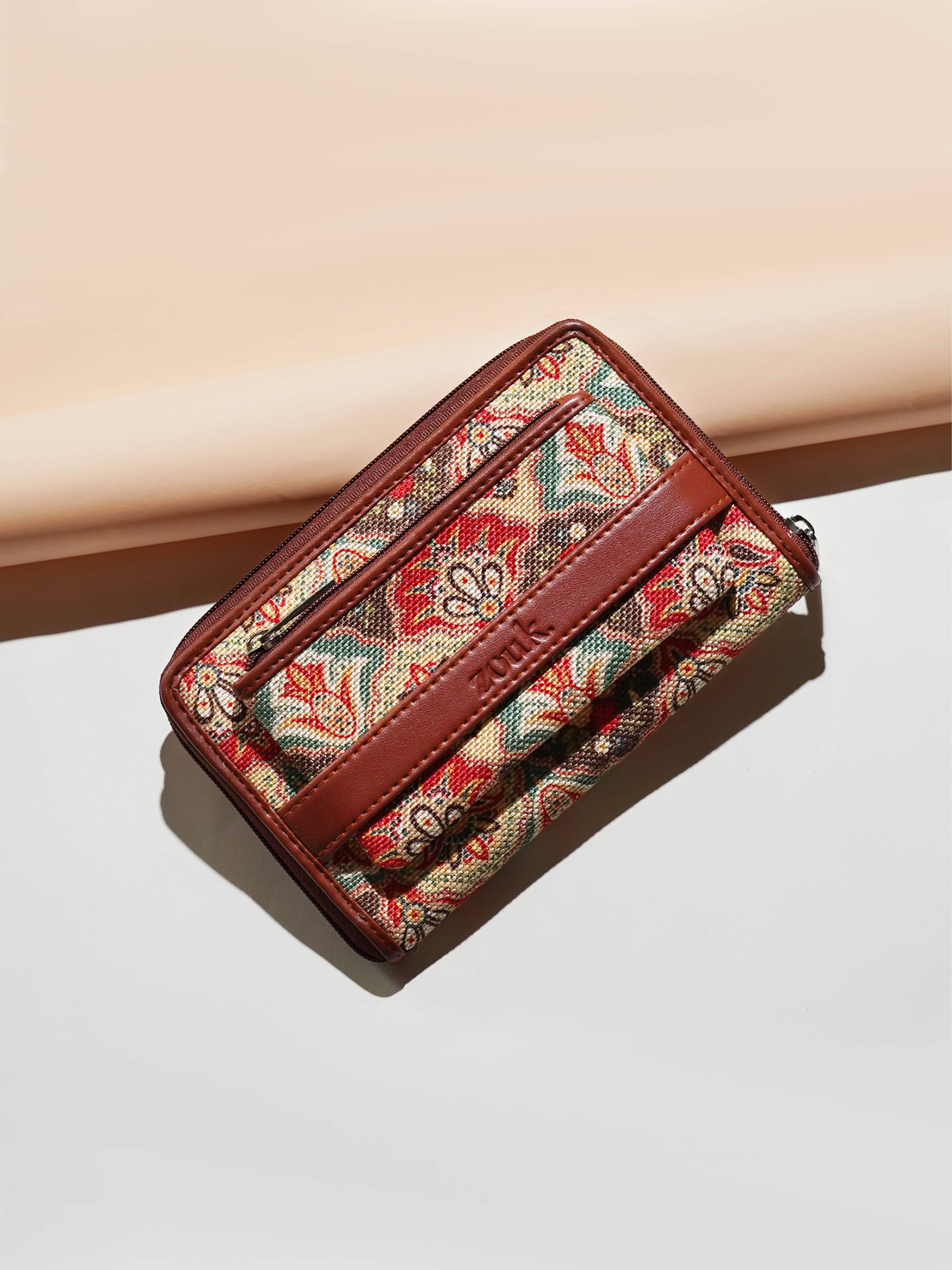     			Zouk Jute Multi Women's Zip Around Wallet ( Pack of 1 )