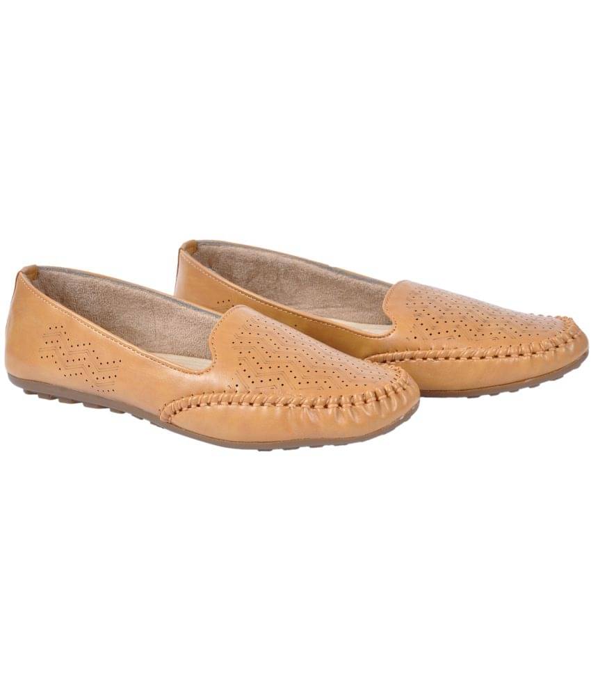     			saanvishubh Tan Women's Casual Ballerinas