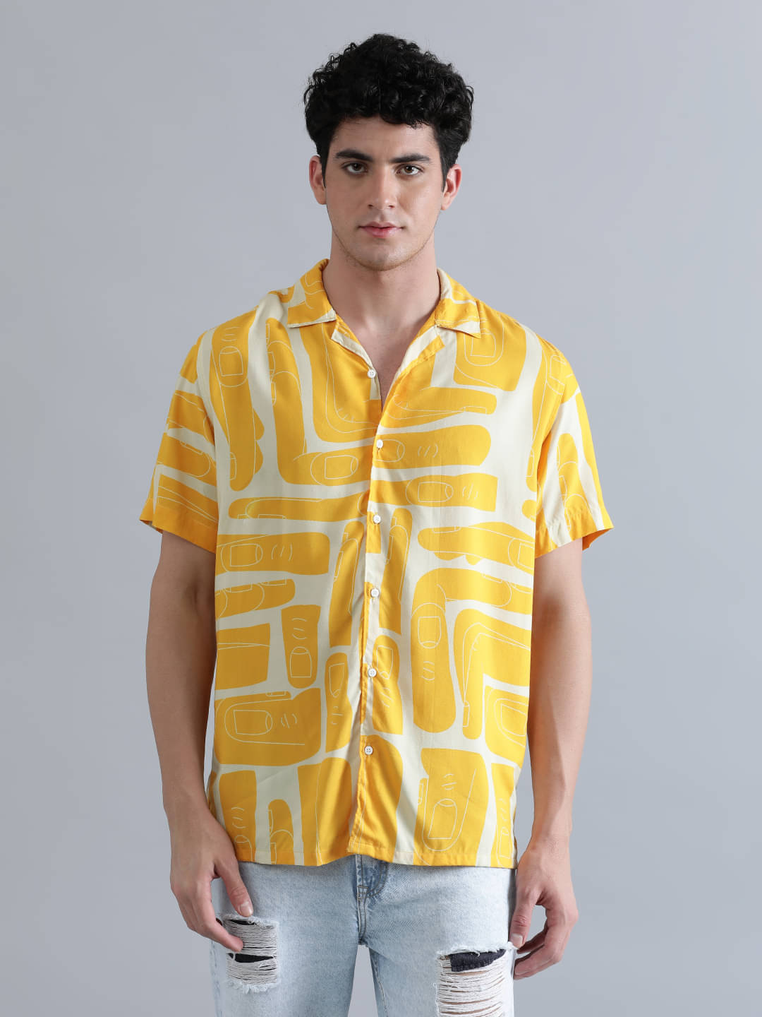 Bene Kleed Men Resort Collar Digital print Casual shirt Bene Kleed Men Resort Collar Digital print Casual shirt