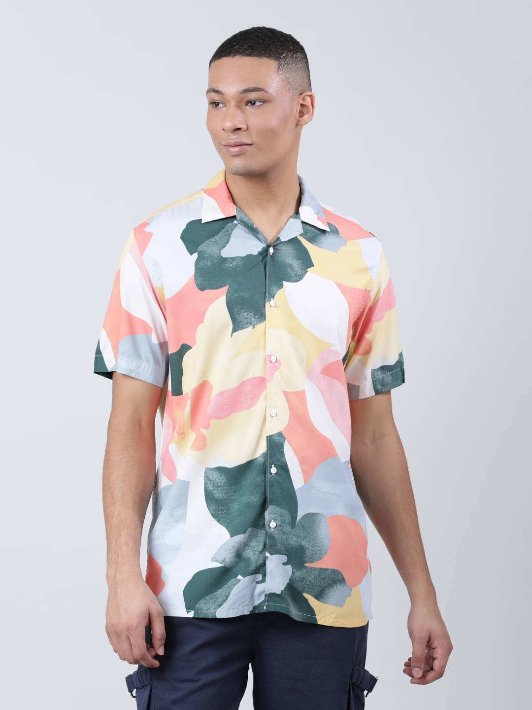 Bene Kleed Spread Collar Opaque Printed Casual Shirt Bene Kleed Spread Collar Opaque Printed Casual Shirt