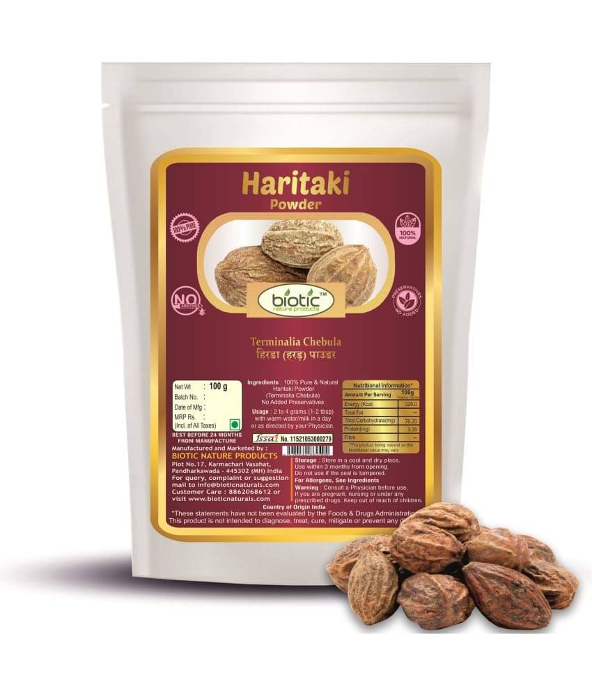     			Biotic Haritaki Powder (Terminalia Chebula) Harad Powder - Inknut 100 gm
