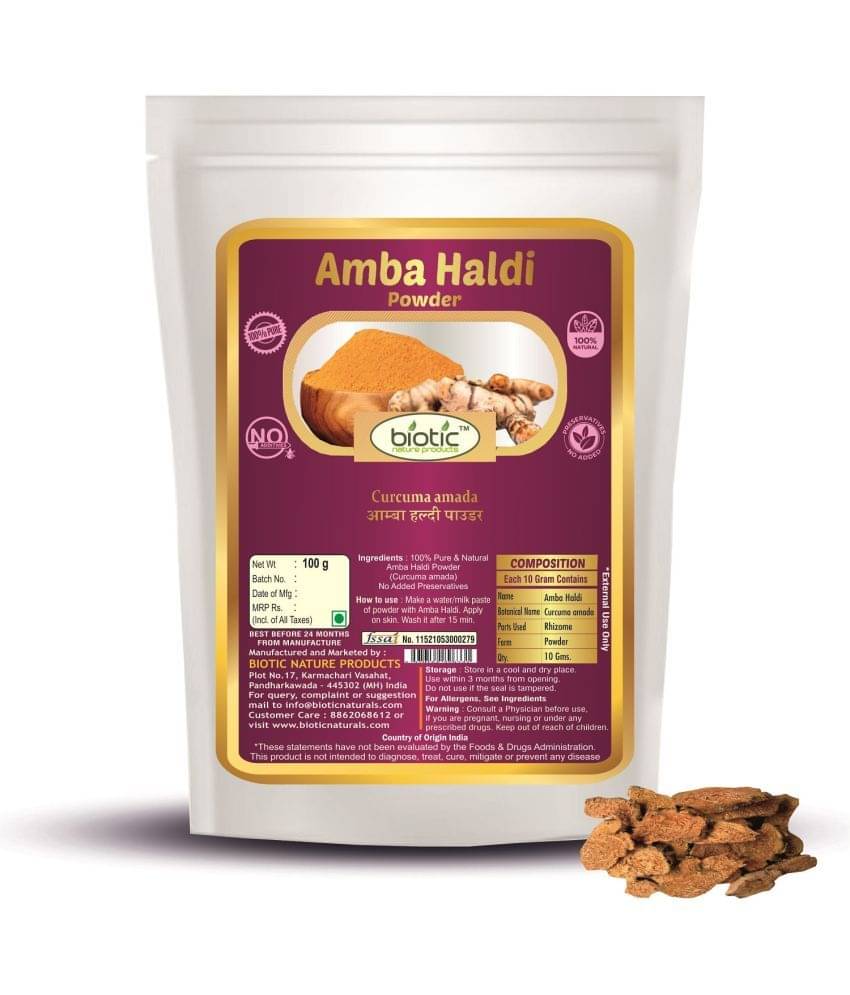 Biotic Natural Amba Haldi Powder (Curcuma amada) Mango Ginger Powder 100 gm Biotic Natural Amba Haldi Powder (Curcuma amada) Mango Ginger Powder 100 gm
