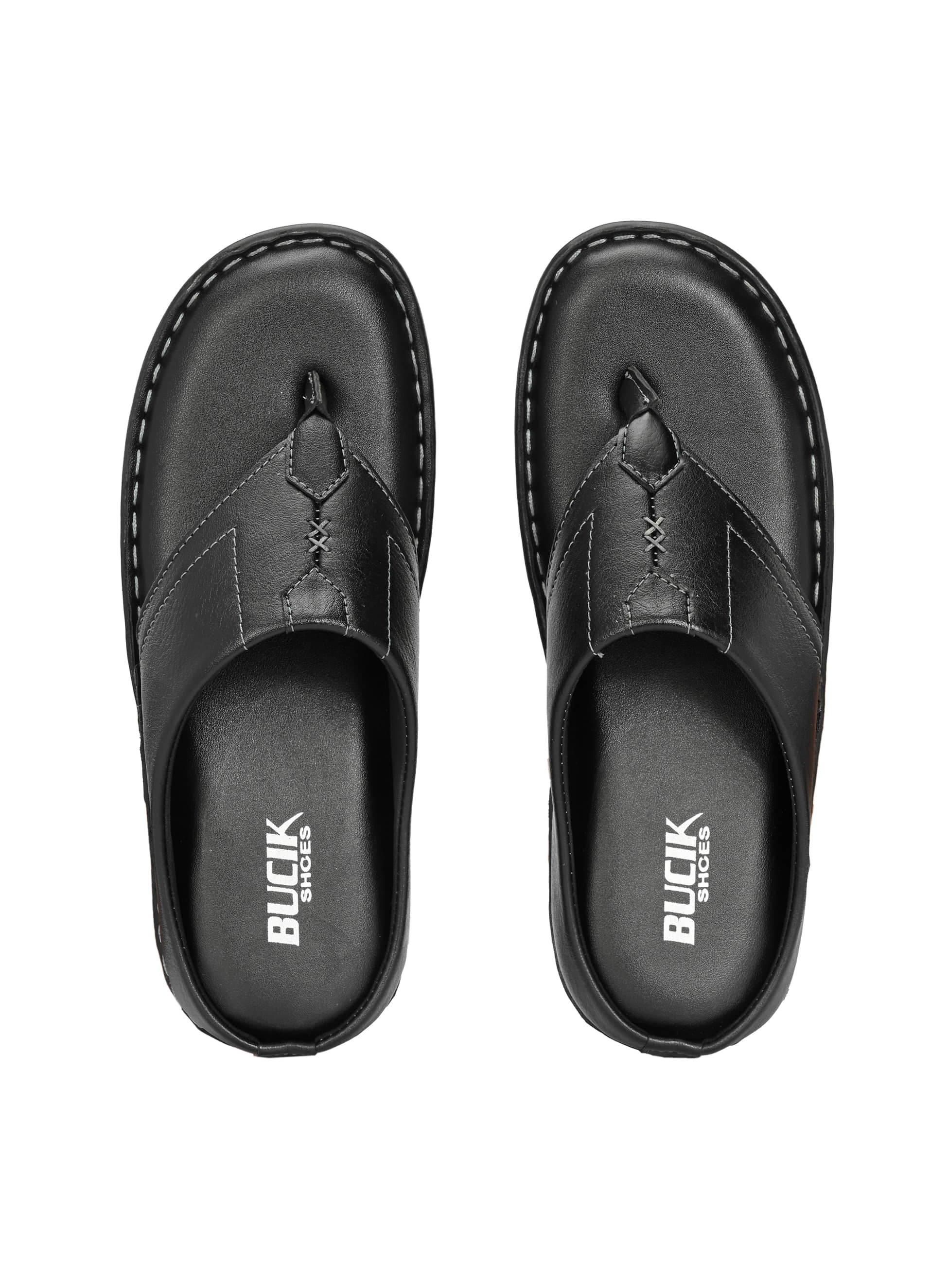 Bucik BLACK Men's Leather Slipper
