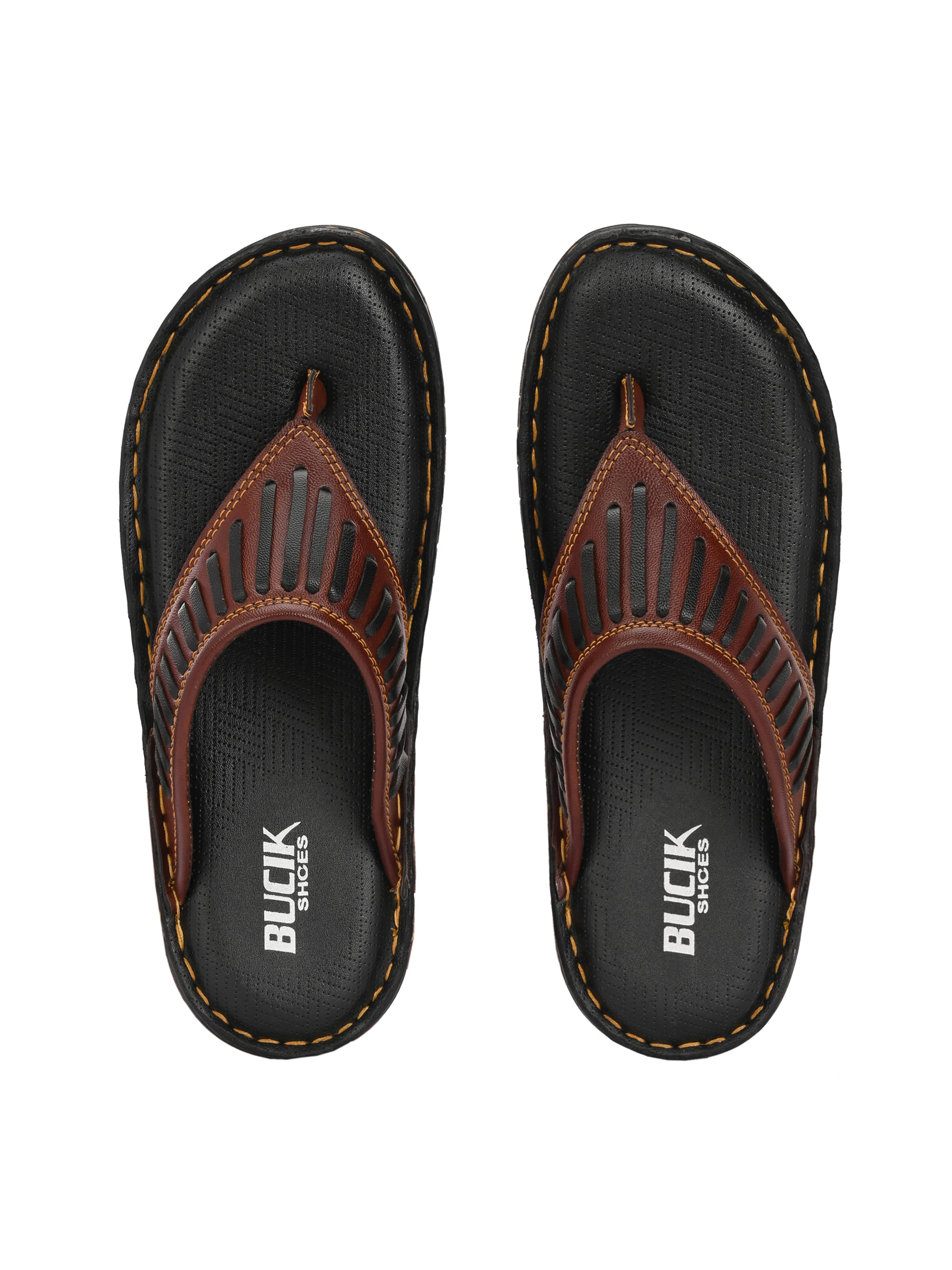 Bucik BROWN Men's Leather Slipper