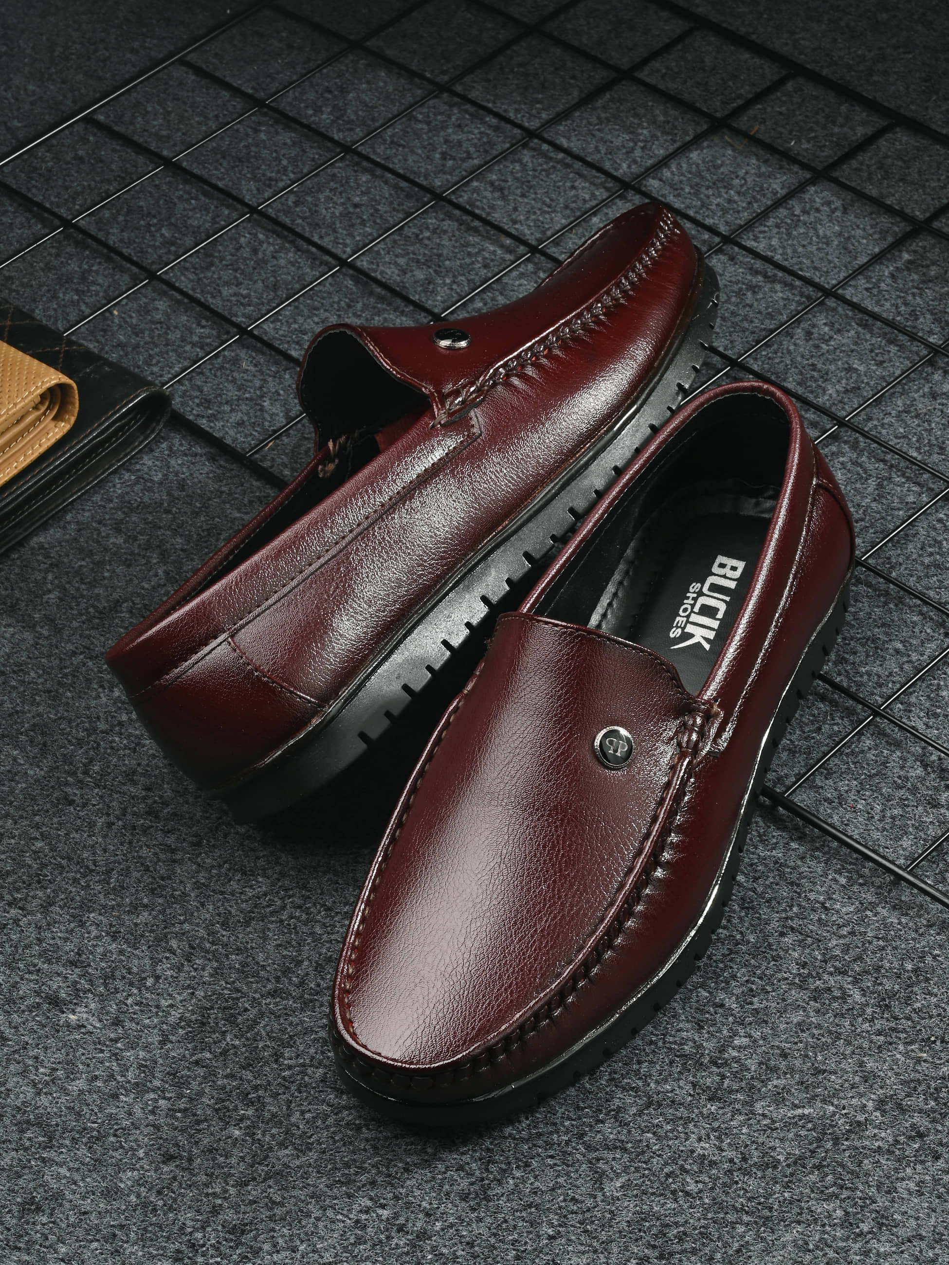 Bucik Tan Men's Slip on - Formal Shoes | Buy online on ZillyBuy