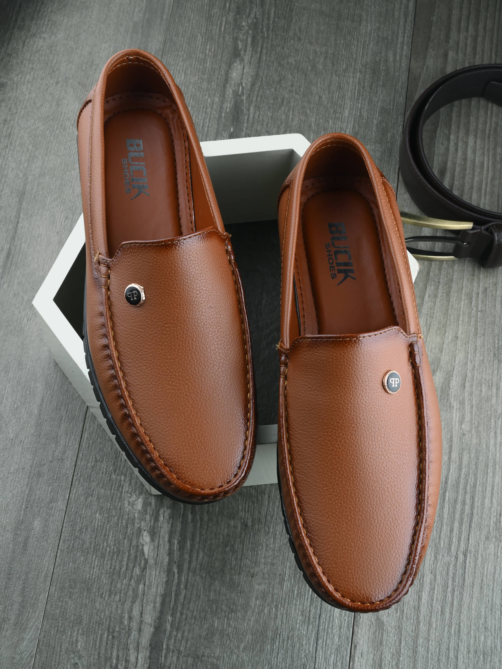     			Bucik Tan Men's Slip on