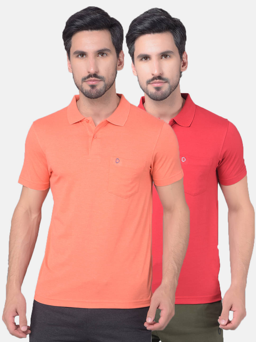 Dollar Cotton Blend Regular Fit Solid Half Sleeves Men's Polo T Shirt - Multicolor ( Pack of 2 ) Dollar Cotton Blend Regular Fit Solid Half Sleeves Men's Polo T Shirt - Multicolor ( Pack of 2 )
