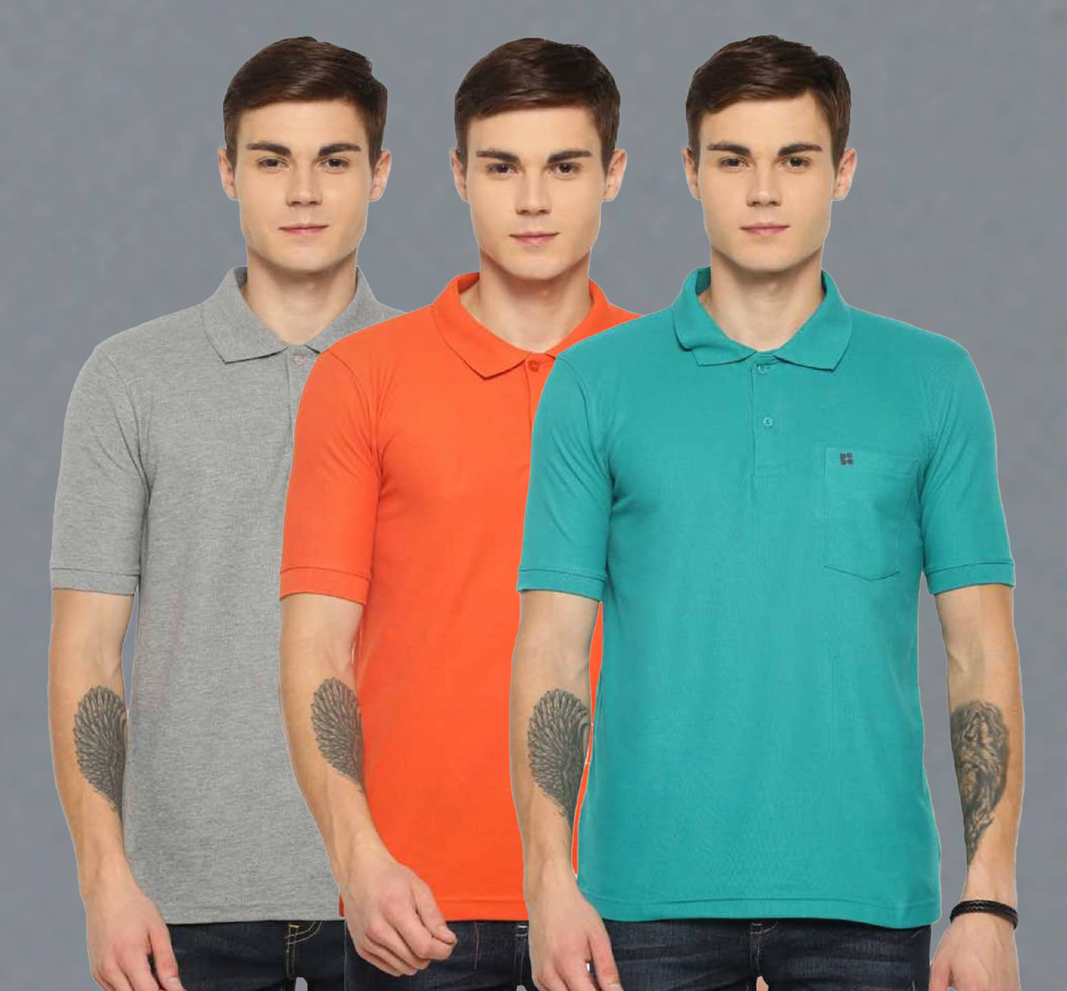 Dollar Cotton Blend Regular Fit Solid Half Sleeves Men's Polo T Shirt - Multicolor ( Pack of 3 ) Dollar Cotton Blend Regular Fit Solid Half Sleeves Men's Polo T Shirt - Multicolor ( Pack of 3 )