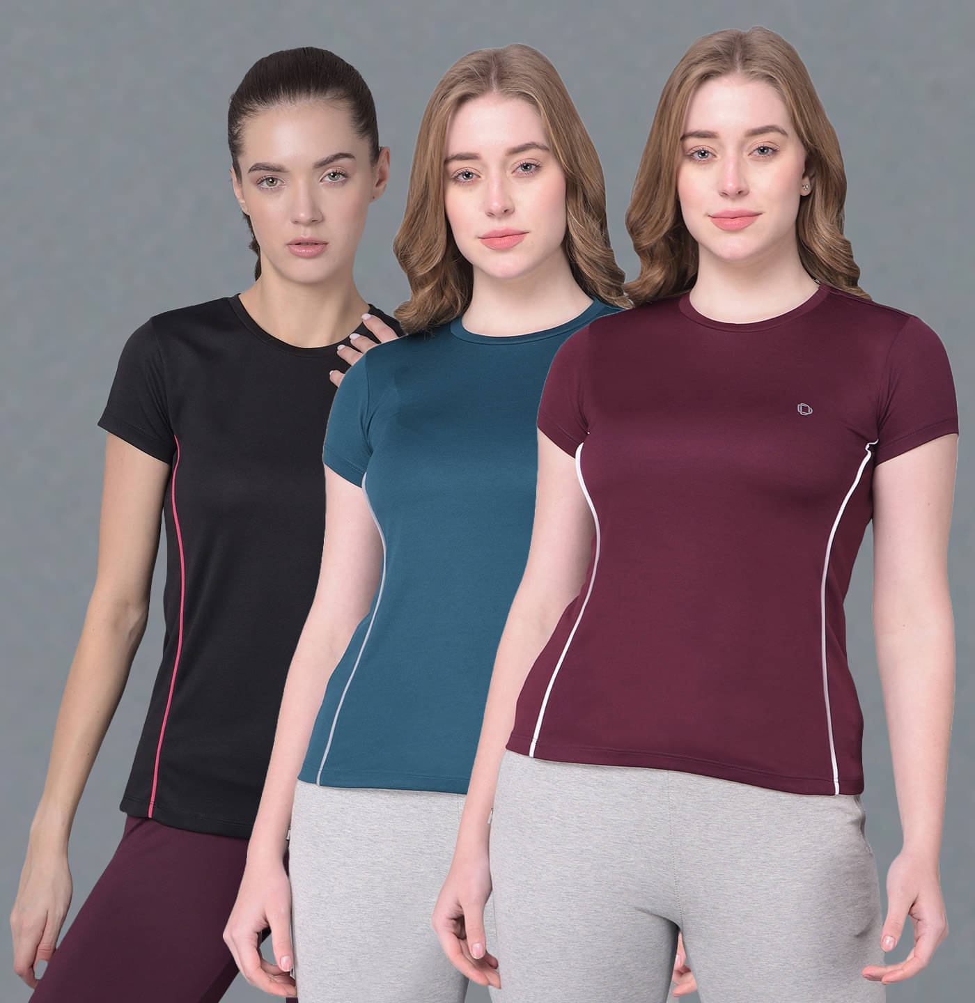     			Dollar Multi Color Polyester Tees - Pack of 3