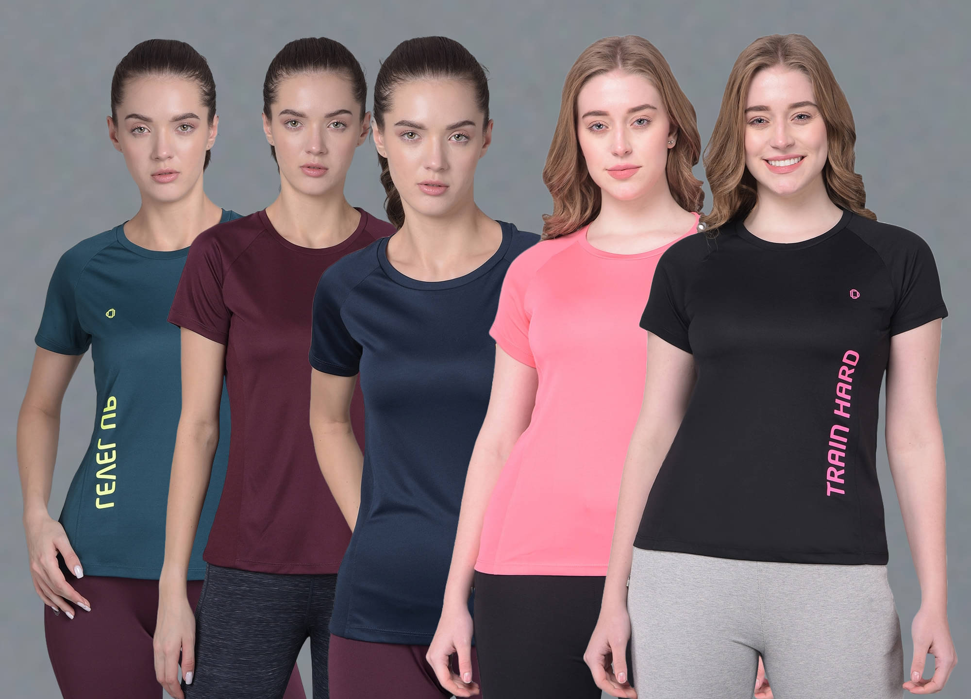     			Dollar Multi Color Polyester Tees - Pack of 5