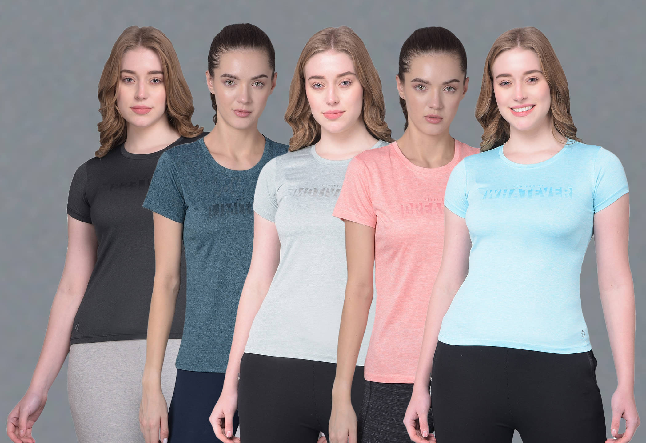     			Dollar Multi Color Polyester Tees - Pack of 5