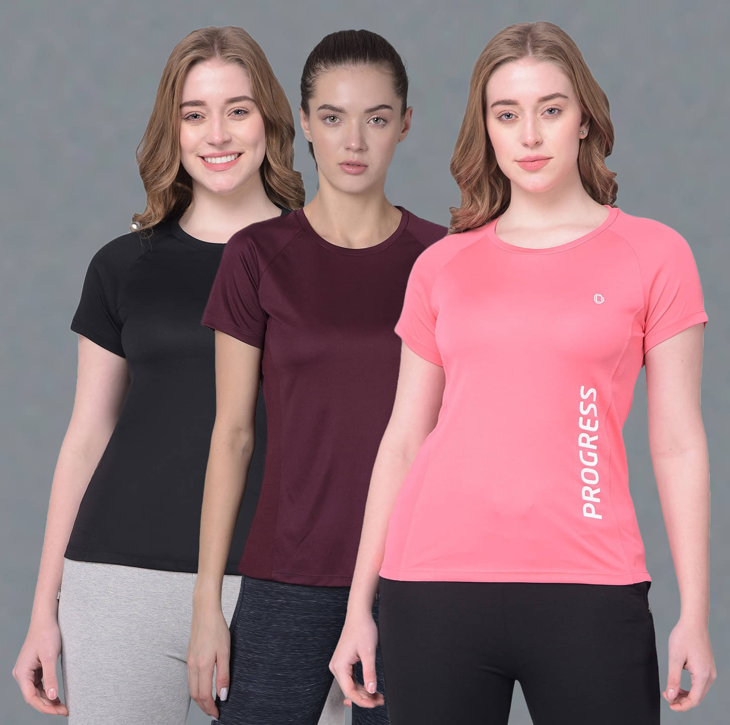     			Dollar Multi Color Polyester Tees - Pack of 3