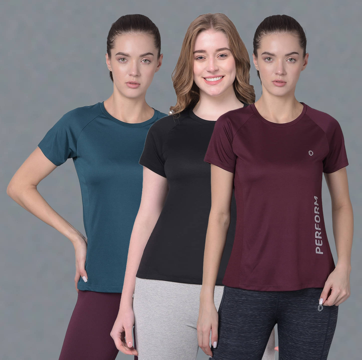     			Dollar Multi Color Polyester Tees - Pack of 3