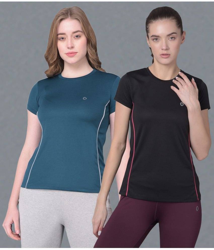     			Dollar Multi Color Polyester Tees - Pack of 2