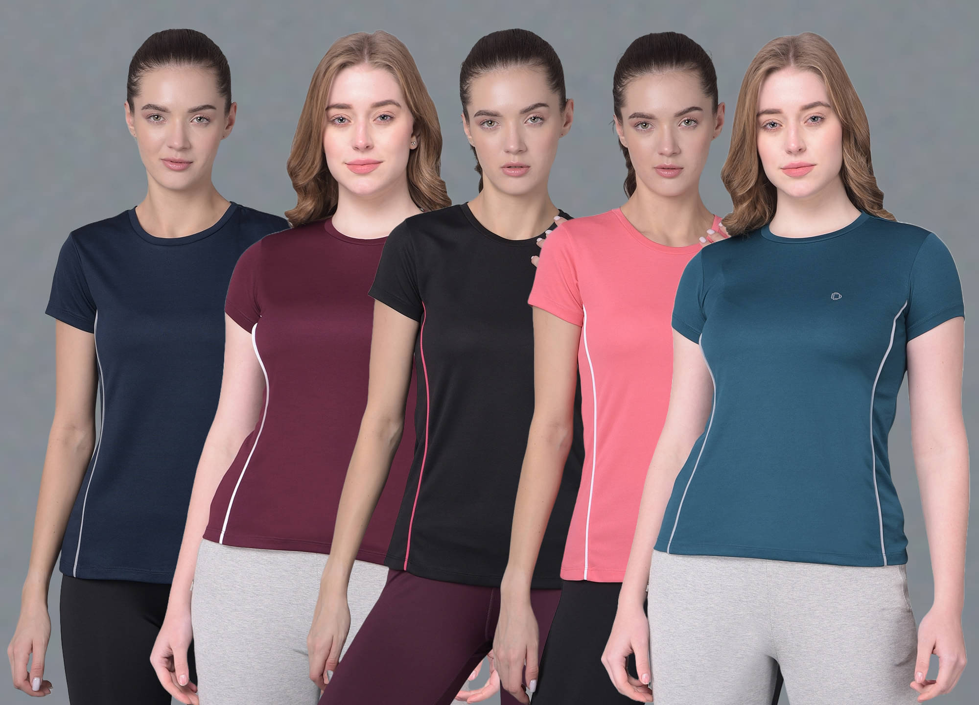    			Dollar Multi Color Polyester Tees - Pack of 5