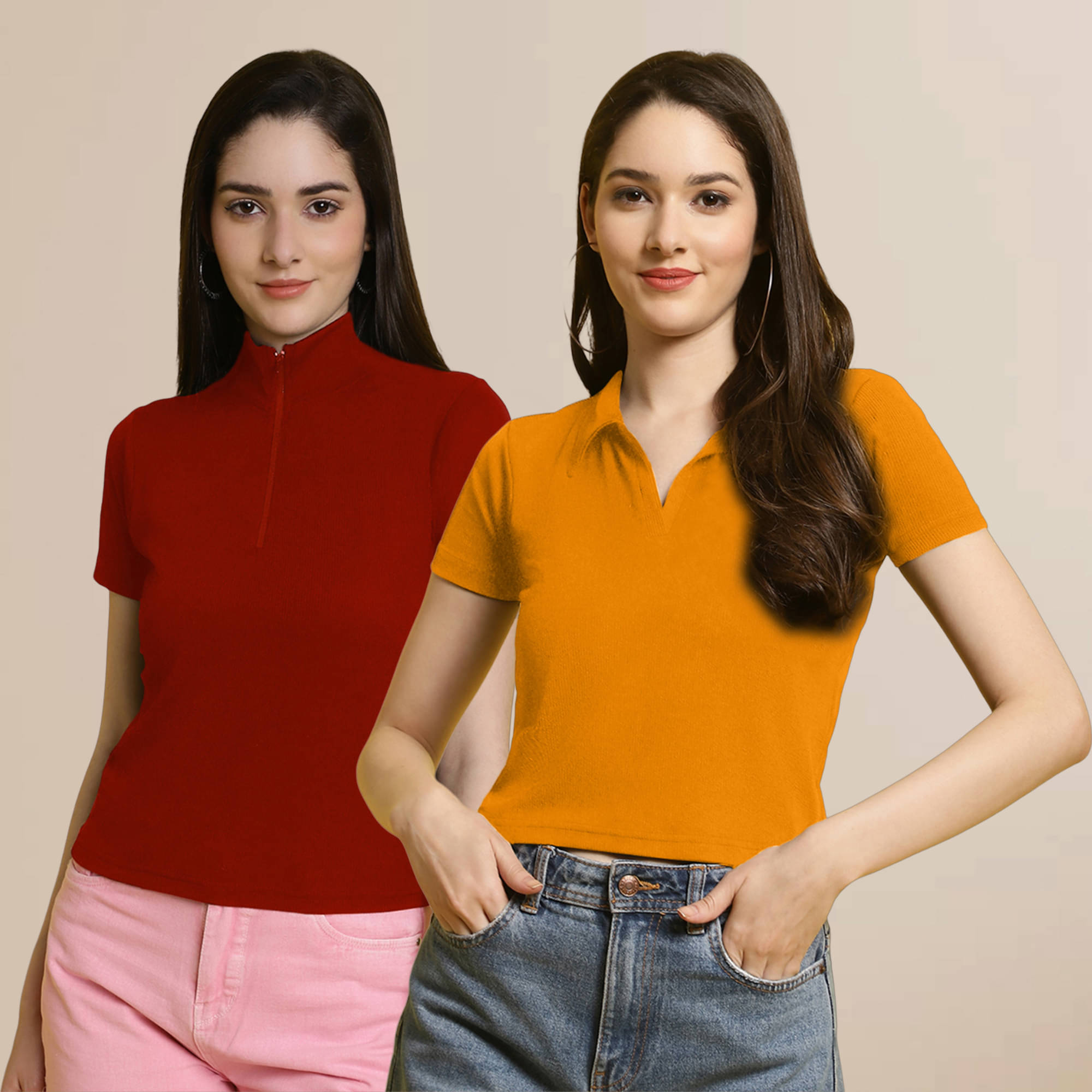 Fabflee Women's Polyester Crop Top ( Multi Color ) Fabflee Women's Polyester Crop Top ( Multi Color )