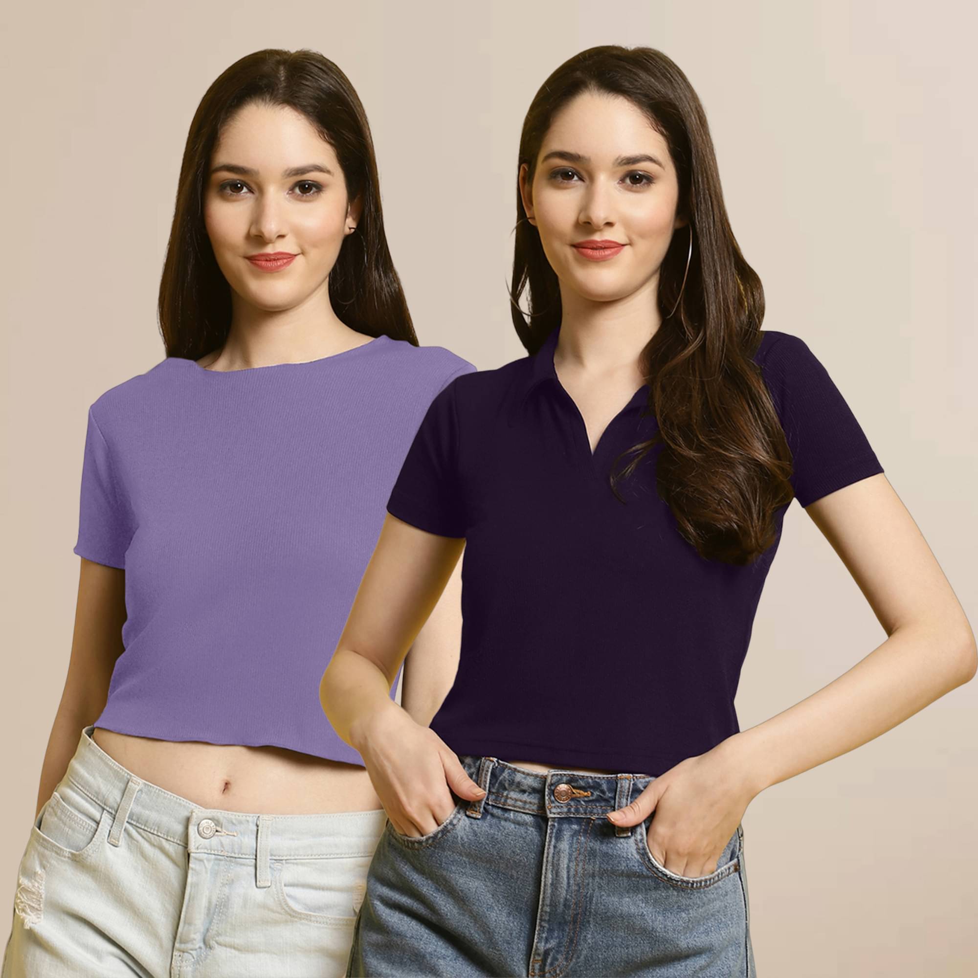 Fabflee Women's Polyester Crop Top ( Multi Color ) Fabflee Women's Polyester Crop Top ( Multi Color )