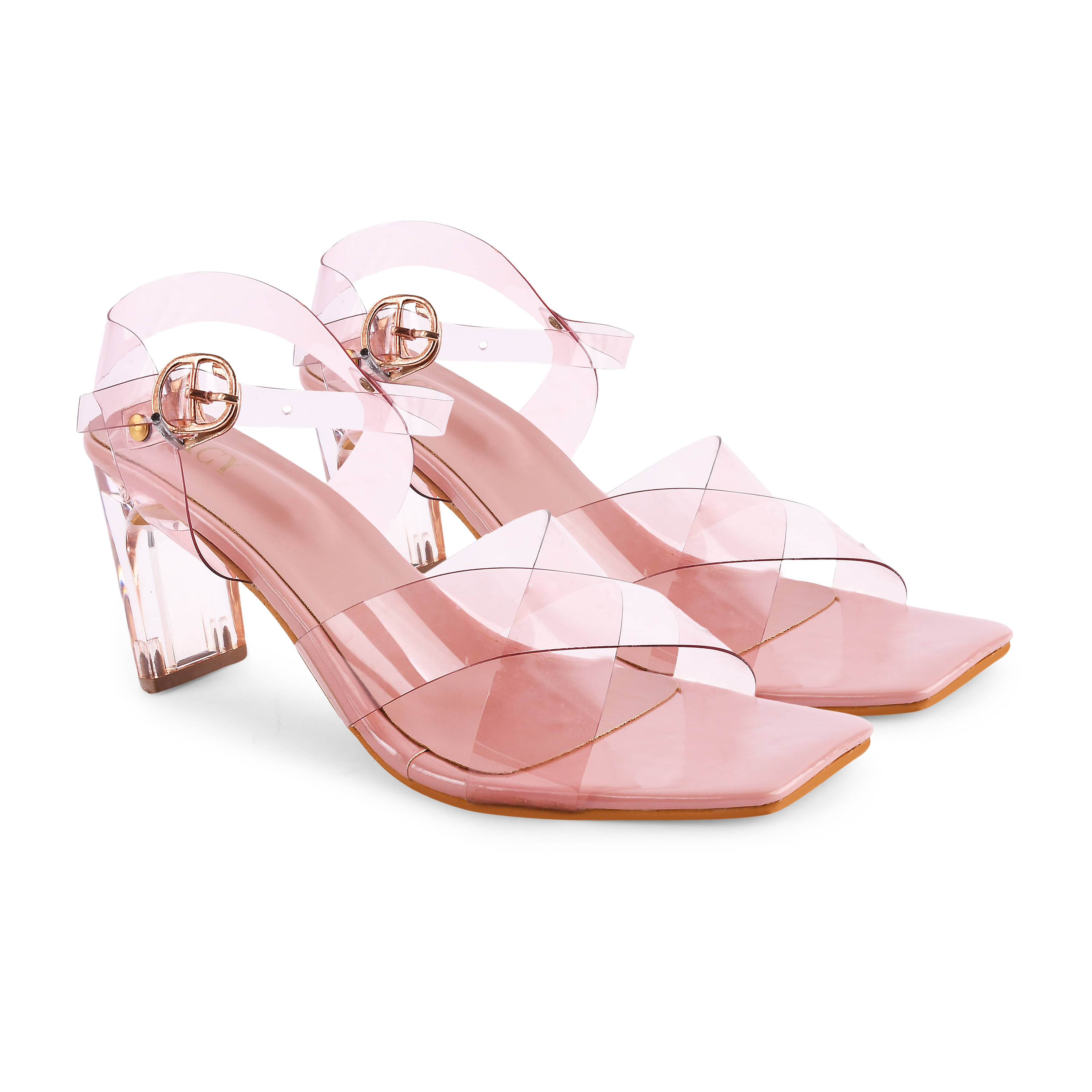     			JM Looks Peach Women's Sandal Heels