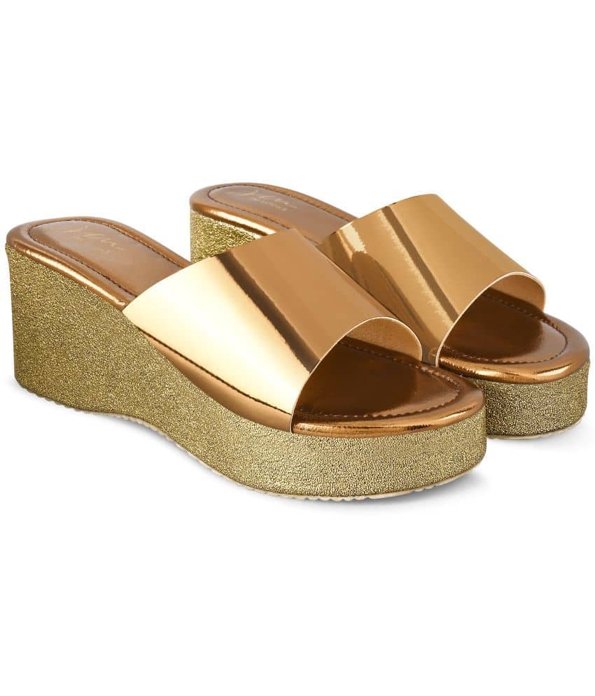 JM Looks Tan Women's Slip On Heels - Heels | Buy online on ZillyBuy