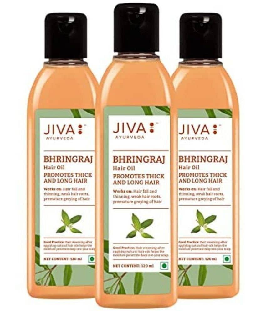 Jiva Ayurveda Bhringraj Oil Hair Growth -120 ml ( Pack of 3 )