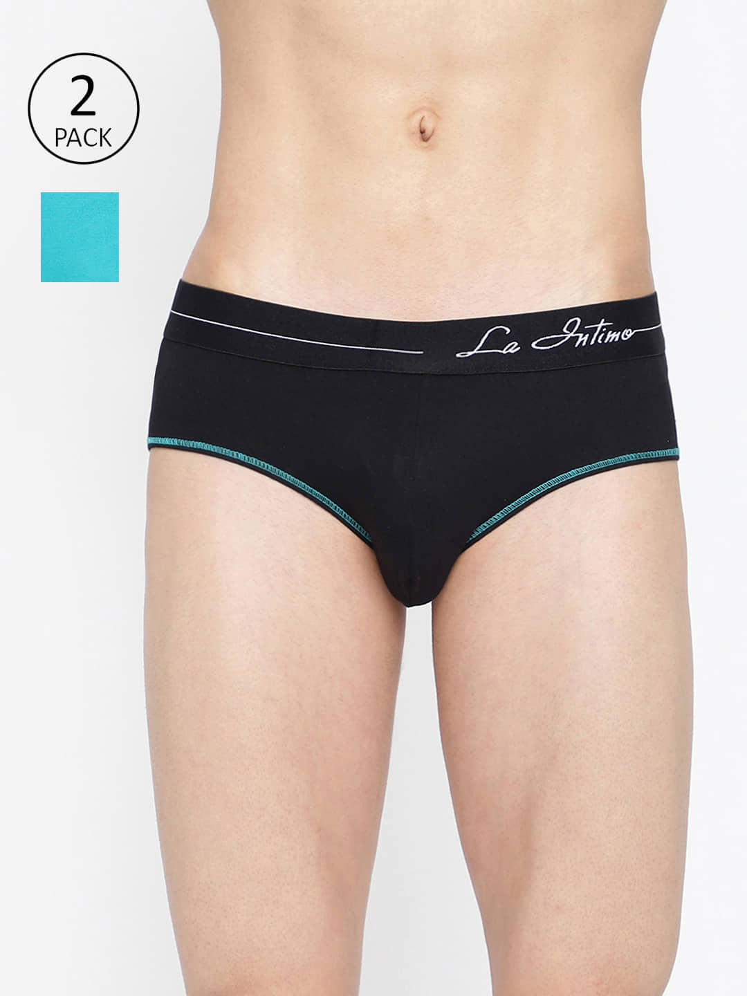 La Intimo Pack of 2 Cotton Briefs For Men's ( Multicolor )