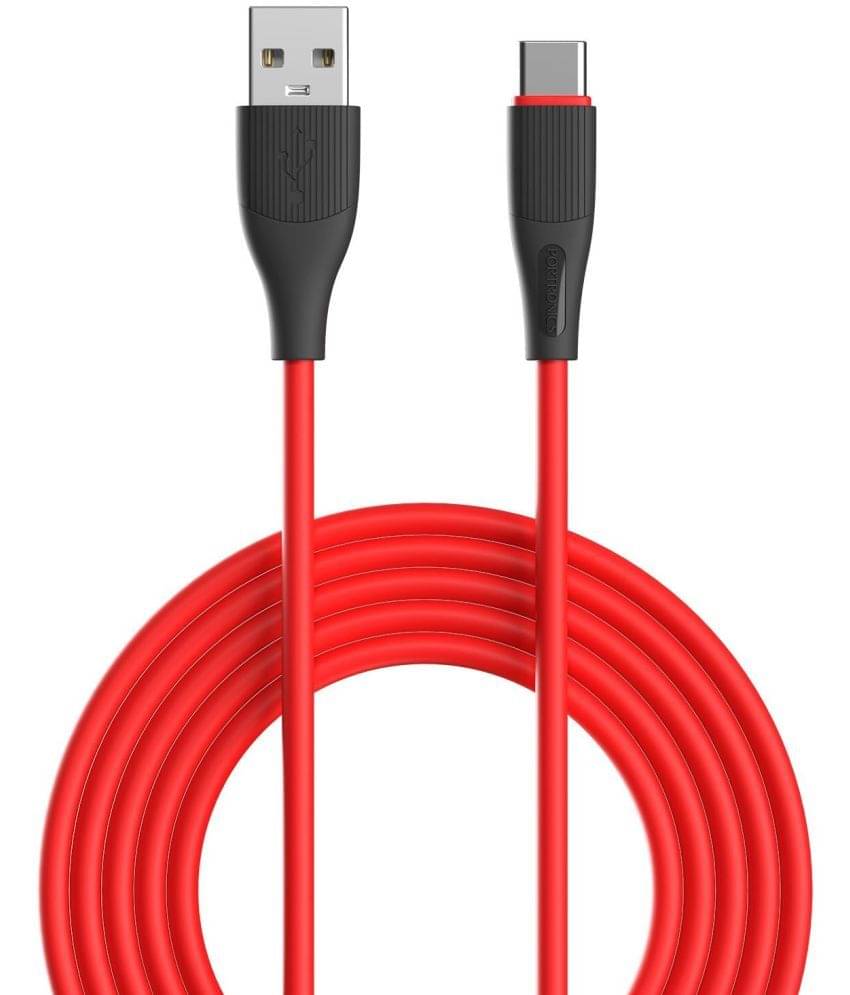 Portronics Red 3A Type C Cable 1 Meter Portronics Red 3A Type C Cable 1 Meter
