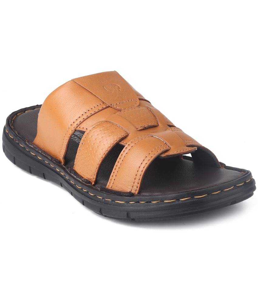    			Red Chief Tan Men's Leather Slipper