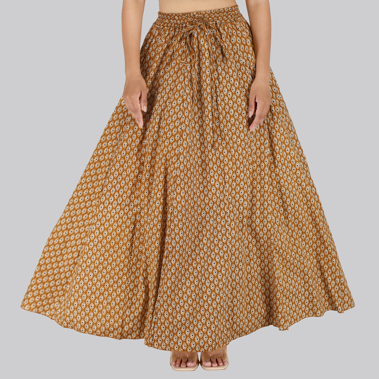     			Sttoffa Yellow Cotton Women's Flared Skirt ( Pack of 1 )