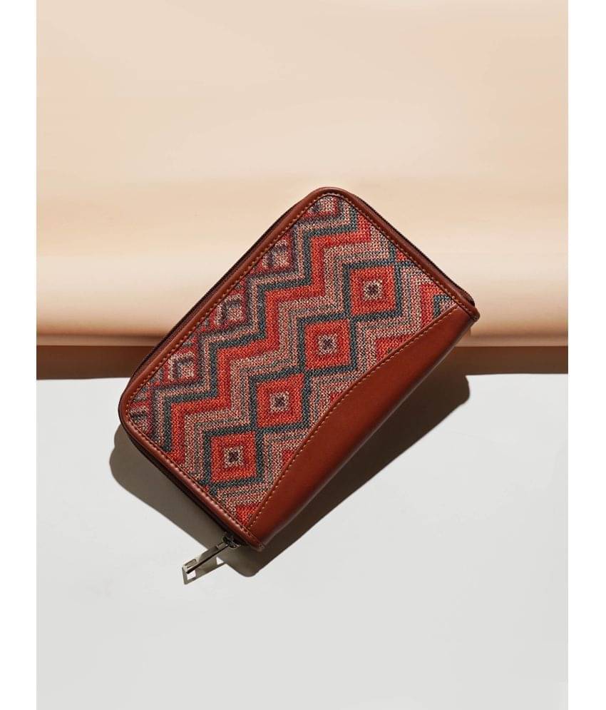     			Zouk Jute Red Women's Zip Around Wallet ( Pack of 1 )