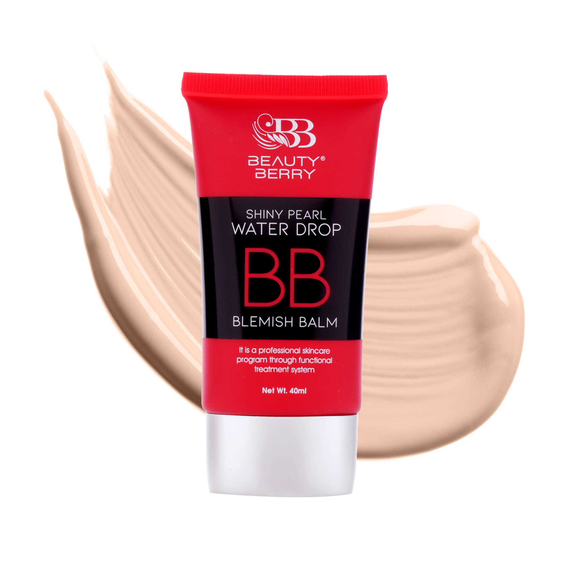     			Beauty Berry Shiny Pearl Waterdrop Blemish Balm BB Foundation with SPF-15 Rose Blush (Shade - 02)