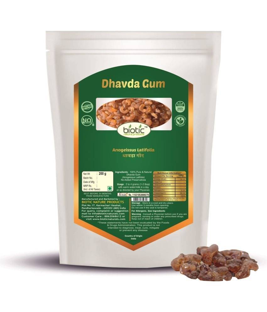Biotic Dhavada Gond - Original Dhavda Gum for Laddu 200 gm     			Biotic Dhavada Gond - Original Dhavda Gum for Laddu 200 gm