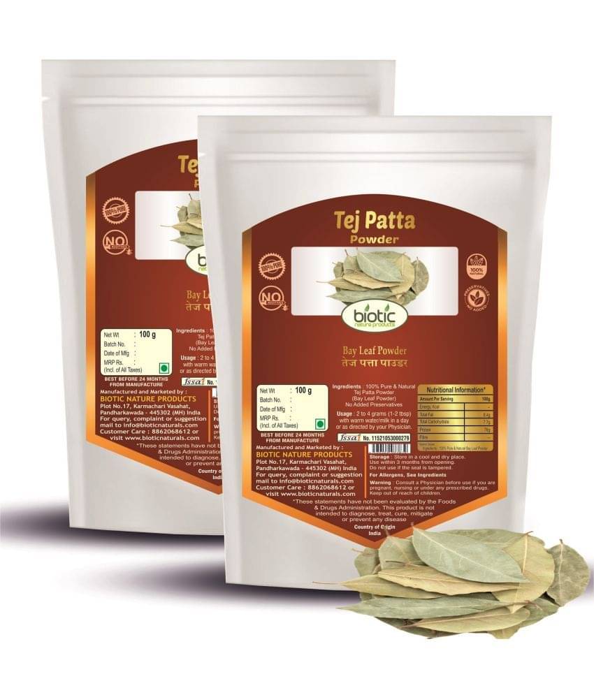 Biotic Tej Patta Powder - Bay Leaf Powder - Tejpatta Powder - Bayleaf Powder 200 gm Biotic Tej Patta Powder - Bay Leaf Powder - Tejpatta Powder - Bayleaf Powder 200 gm