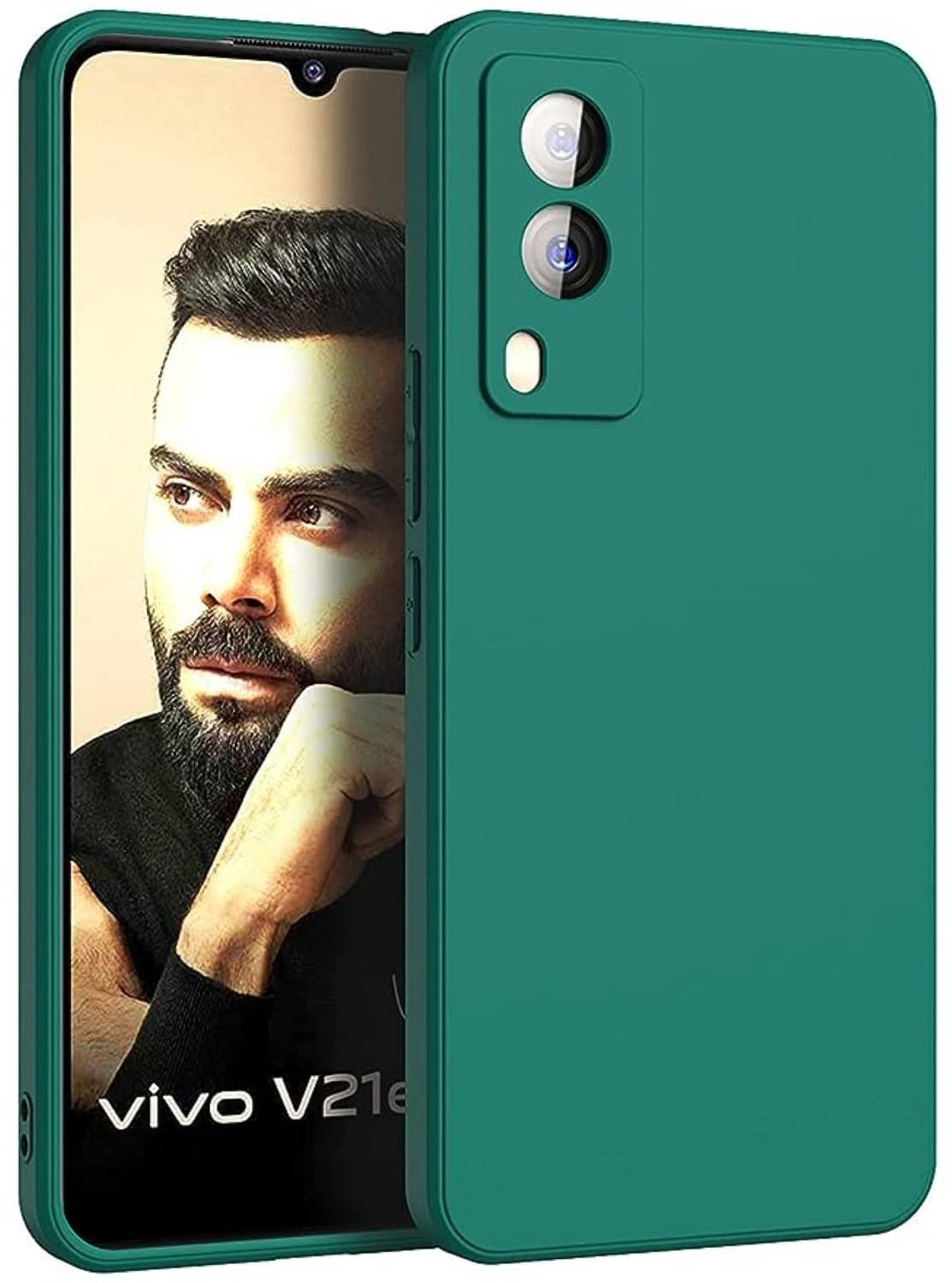     			Case Vault Covers Silicon Soft cases Compatible For Silicon Vivo V21e 5G ( Pack of 1 )